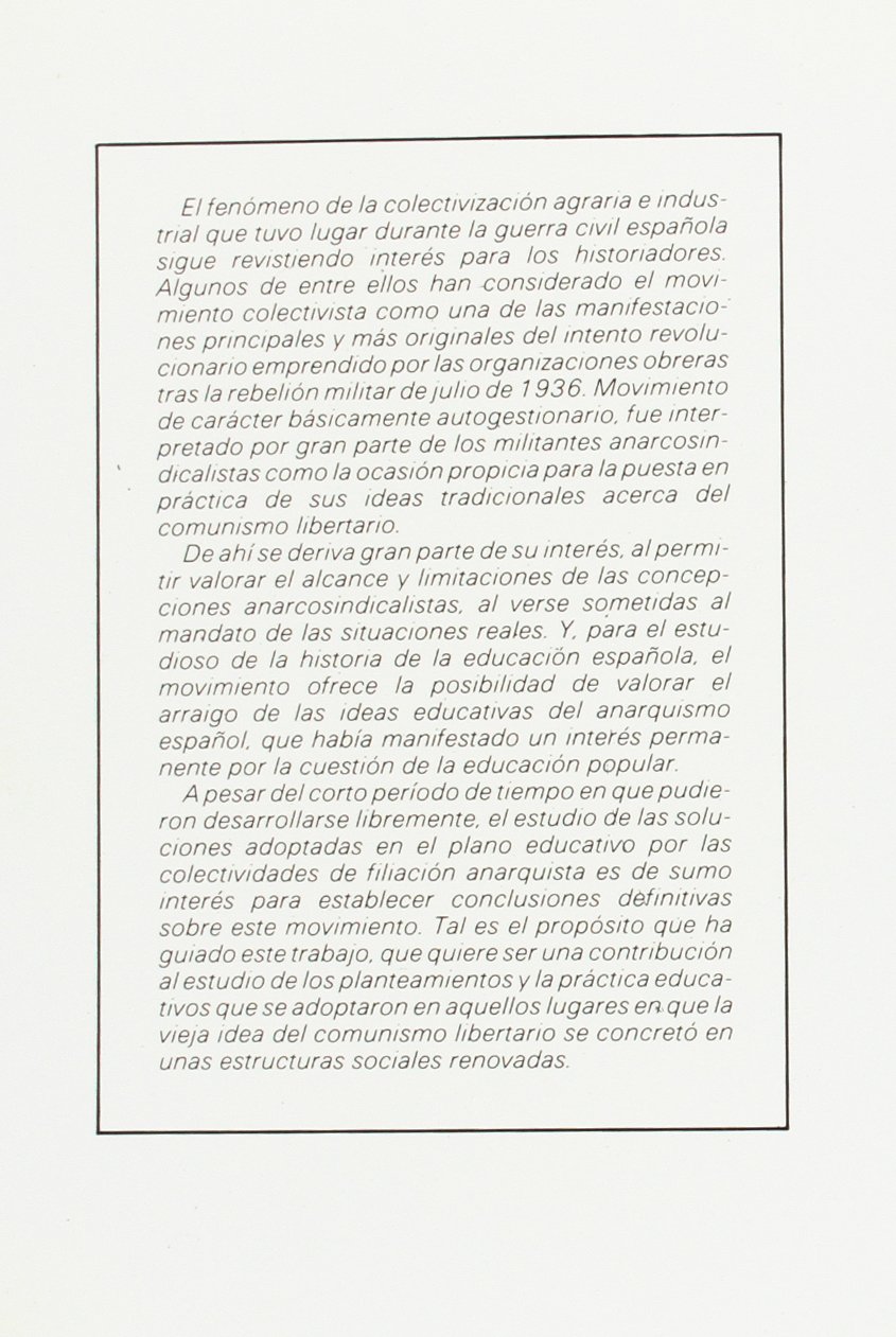Educación libertaria y revolucion social: España, 1936-1939 (Aula abierta)