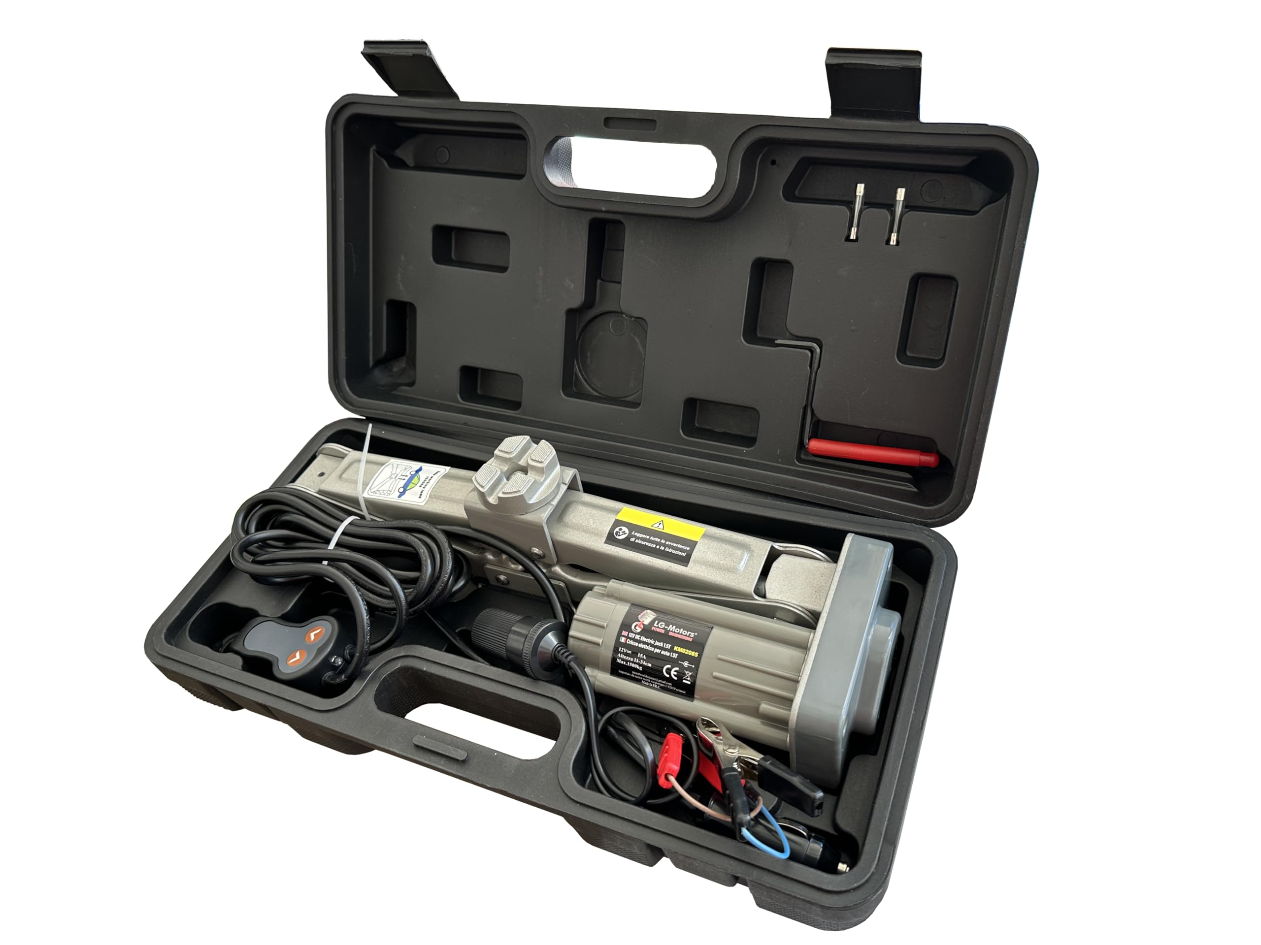 crick a pantografo sollevatore auto elettrico 12V 75W 1.5T