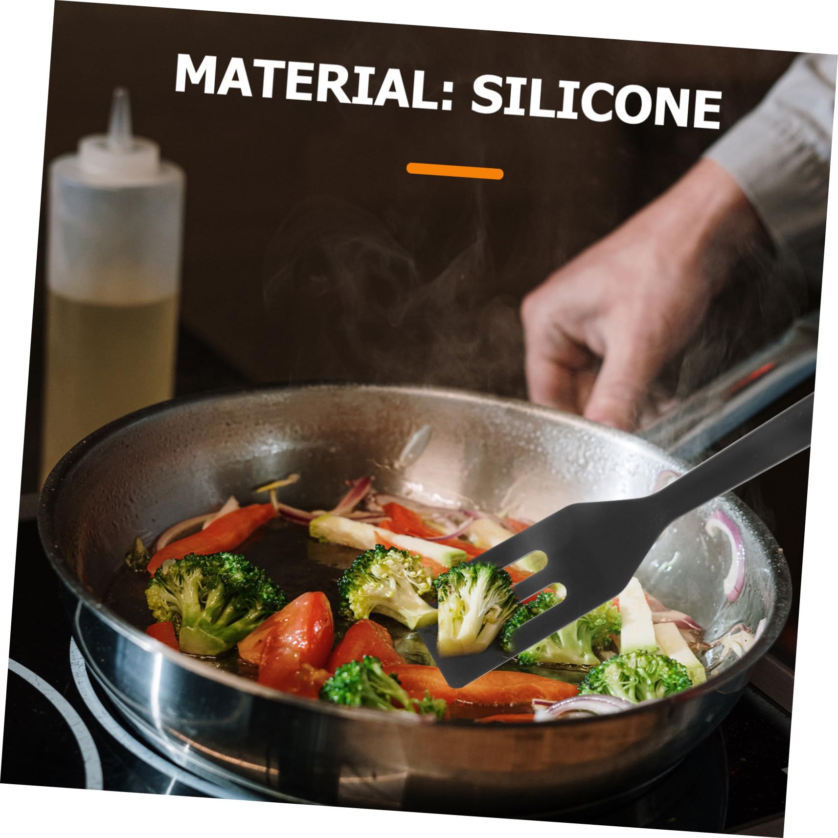 6 Espátulas de Silicona Negras para Cocina, Multifuncionales y Resistentes al Calor, Mini Utensilios Ideales para Hornear y Cocinar Hogar