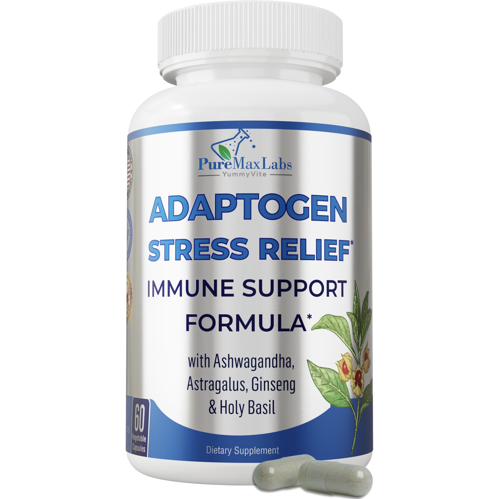 Adaptogen Stress Relief Immune Support Formula, 60 Capsules