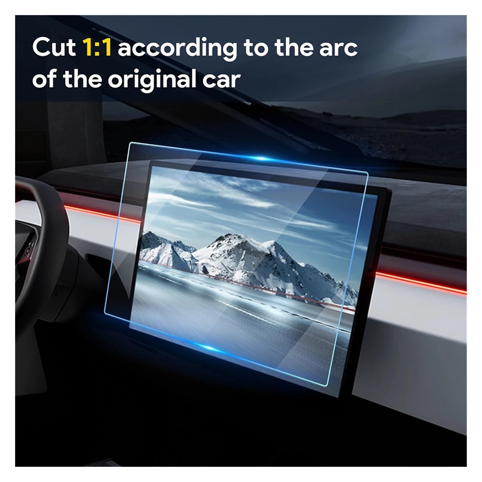 TPU Transparent Film Für Te&SLA Cybertruck 2024 2025 2026 Navigation Bildschirm Vorne Hinten Center Konsole Zentrale Steuerung Aufkleber Schutzfolie