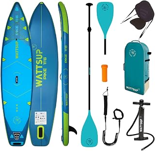 Wattsup - PB -WPIK116K - Wattsup Pike 11'6 (Combo de Kayak) - Espesor 15 cm - Drop - Puntada - rígido y Robusto - 150 kg