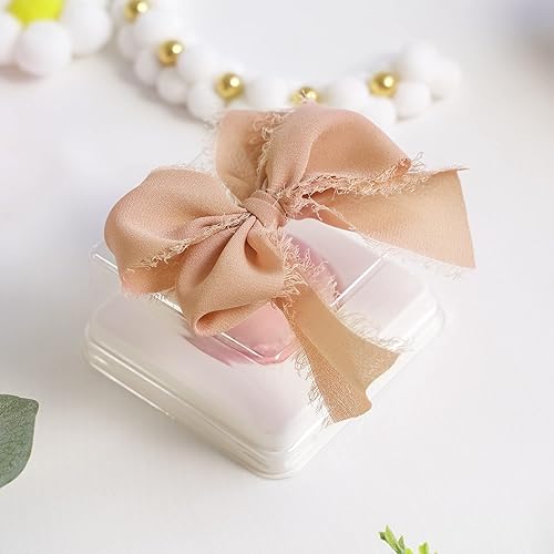 Miniatura 7 de MEEDEE Cinta de gasa color durazno, flecos deshilachados de 2 pulgadas, perfecta para manualidades, envoltura de regalos, invitaciones de boda,