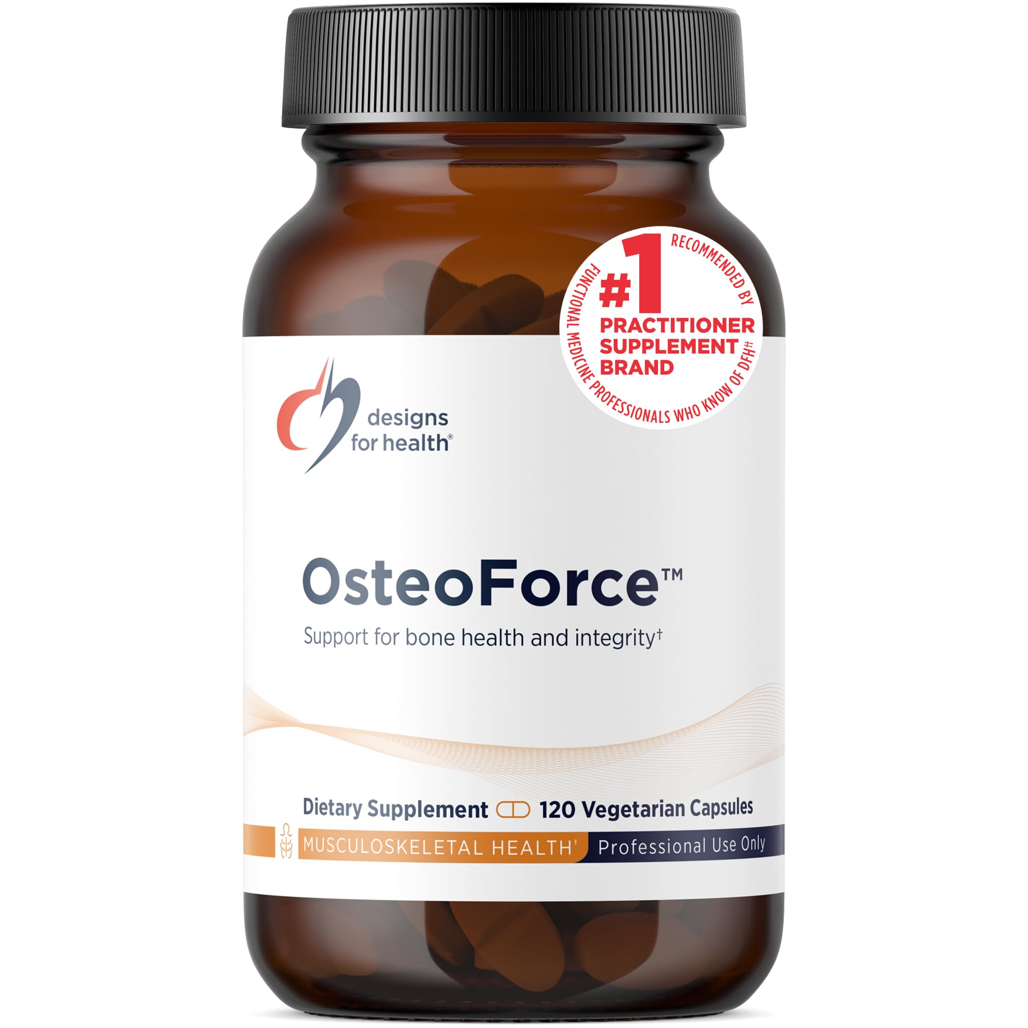 Designs for Health OsteoForce - Premium Bone Support Supplement - Highly Absorbable Nutrients Calcium Malate, Magnesium, Zinc Bisglycinate Chelate, Vitamins D + K - Non-GMO, Soy Free (120 Capsules)