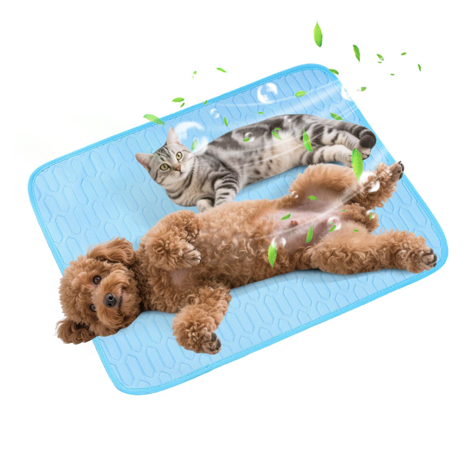 PETCUTE Cooling Mat for Dogs Cats, 2025 New Dog Cooling Gel Pad, Non-Slip, Portable and Washable Pet Cool Mat,Heat Relief,No Need to Refrigerate or Freeze, Ideal for Indoors Outdoors,XS