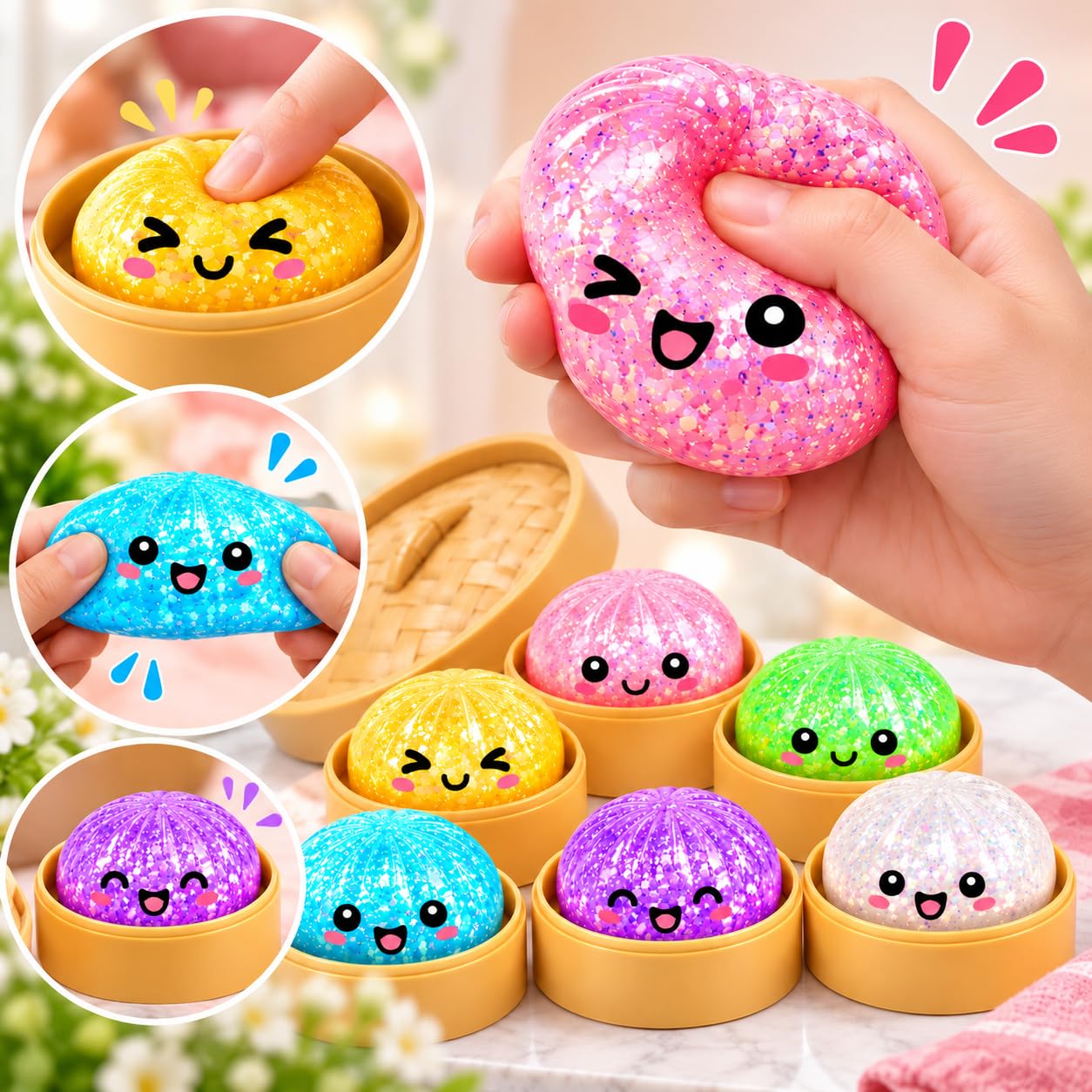 Dumpling Squishy Toy - Stress Relief & Fidget Fun -2