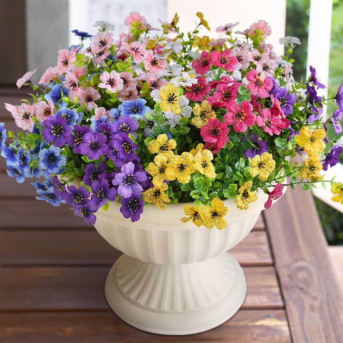 Prplet Artificial Daisy Flowers - Realistic Outdoor & Indoor Decor -6