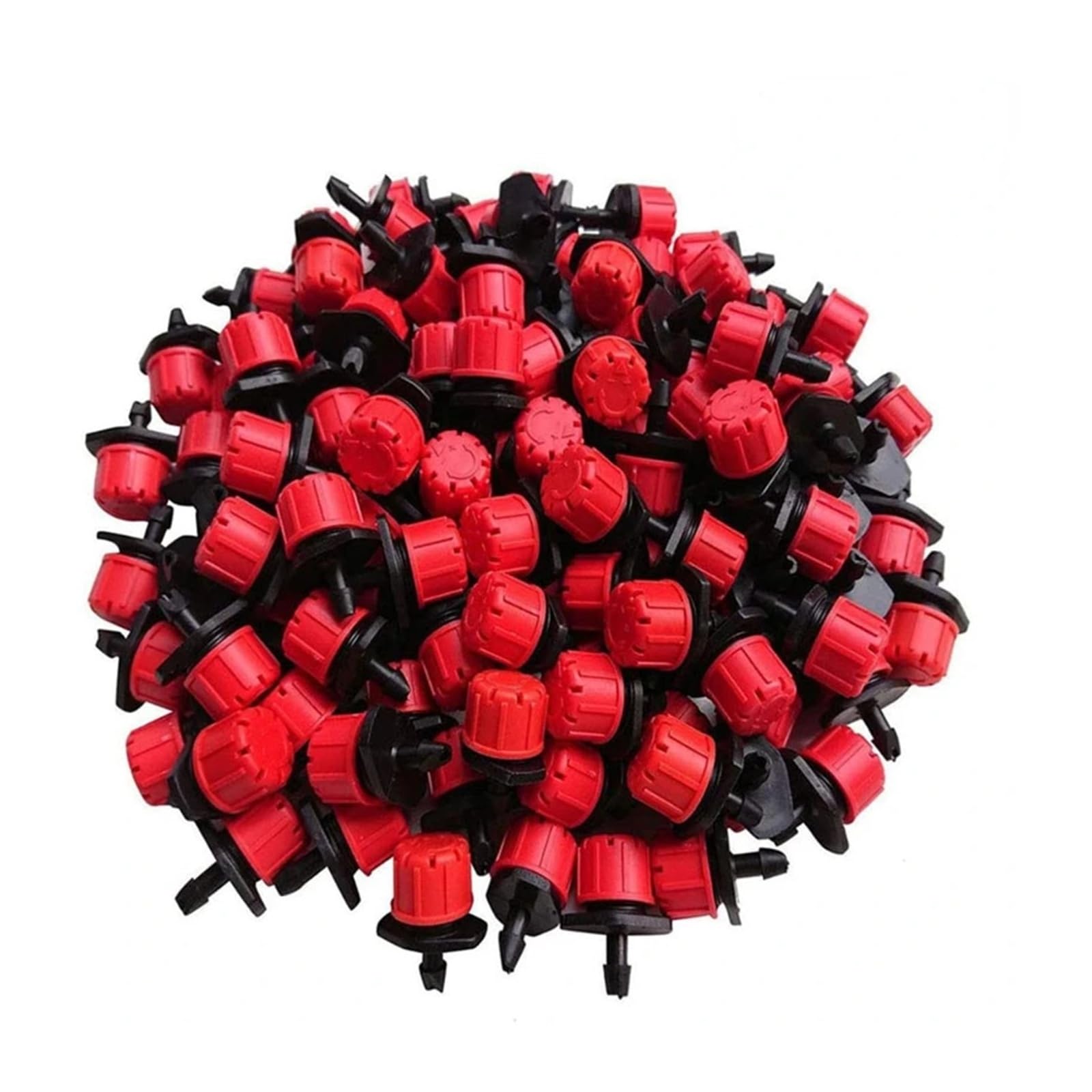 Gotero ajustable de 8 orificios for microirrigación, 50/100 Uds. | Emisor aspersor regulable for sistemas de riego por microgoteo.(Green 100Pcs)