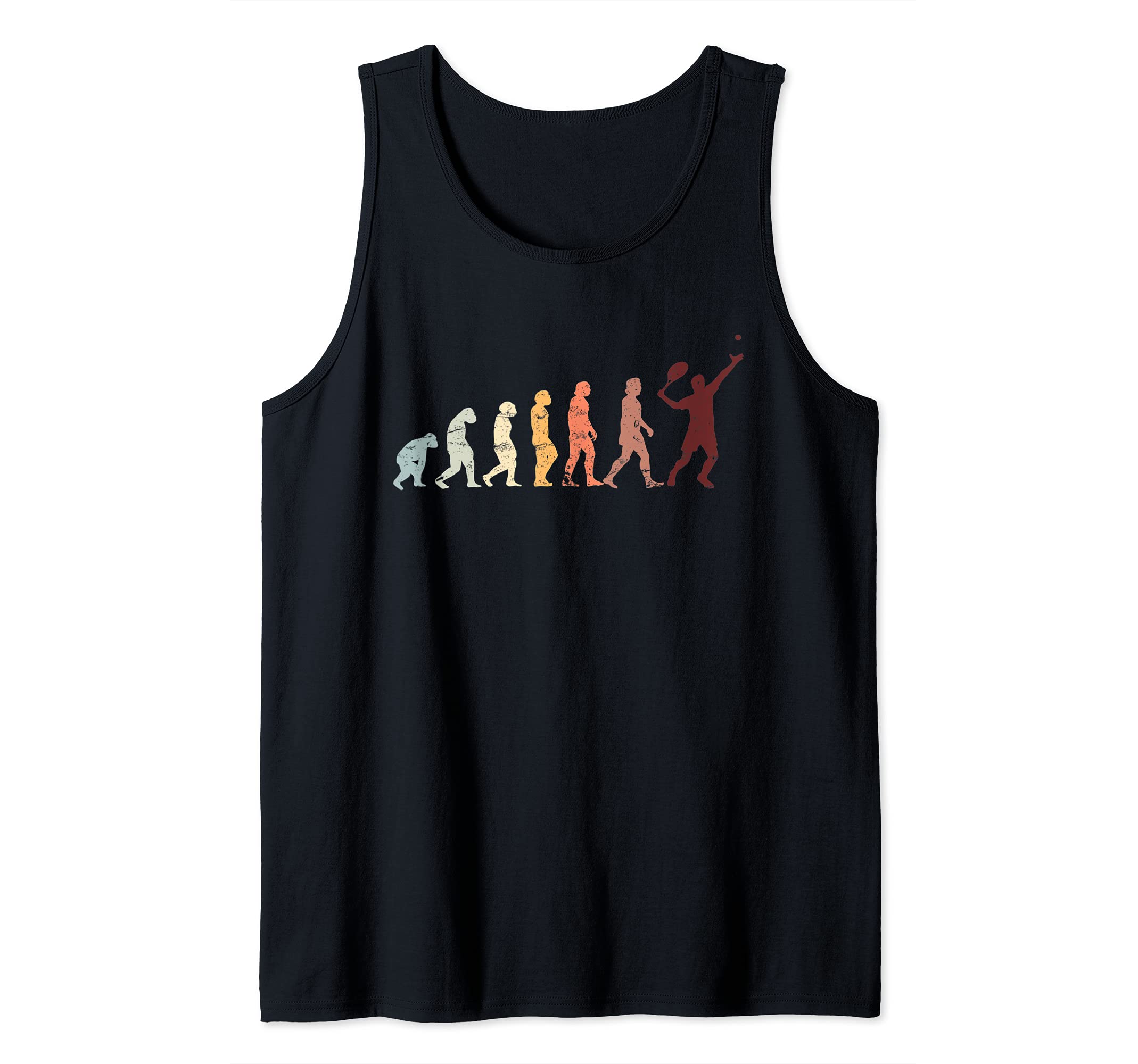 Tennis Player Retro Evolution Tennis Trainer Coach Match Tank Top, Black