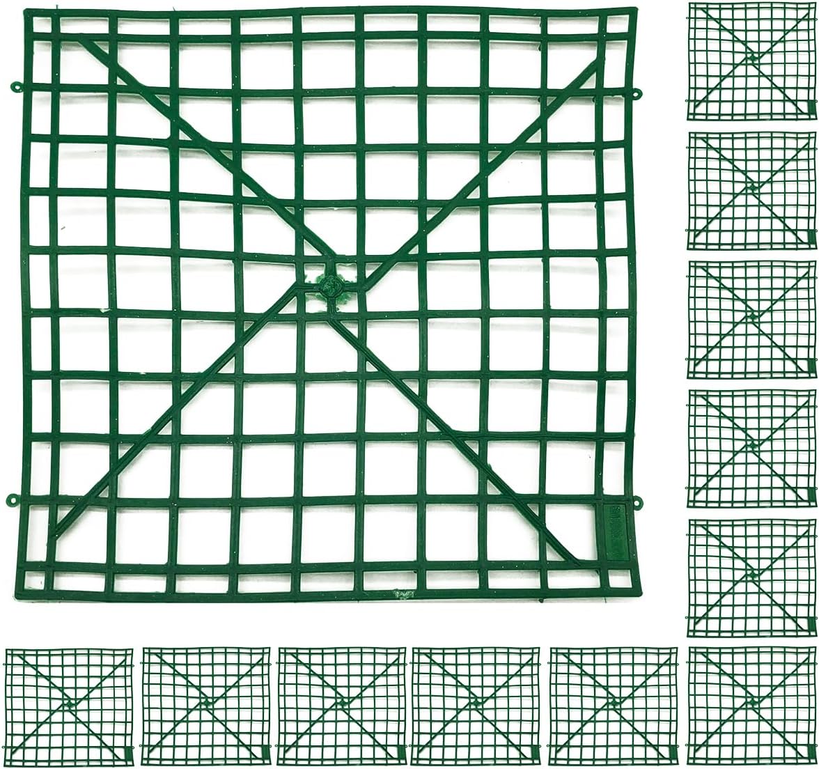 Worown 12 Pack 10 x 10 Inches Artificial Flower Grid Panels