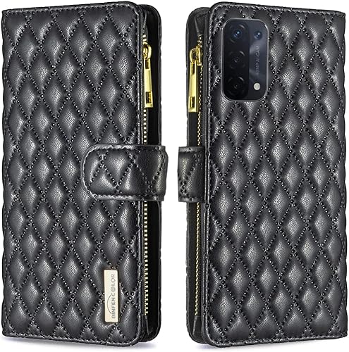 Funda de piel sintética de alta calidad para Oppo A93 5G, con 9 ranuras para tarjetas, función atril, bolsillo magnético, a prueba de golpes, para