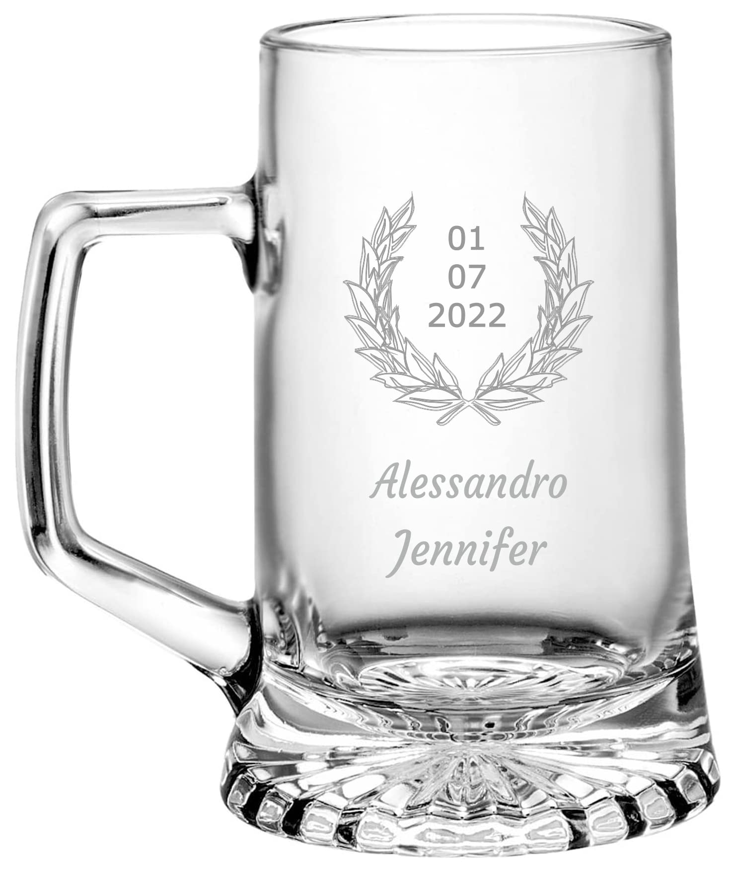 Verre à Cocktail Gin Tonic Gravé Laser Personnalisé - Idée Cadeau Unique Avec Nom Et Date