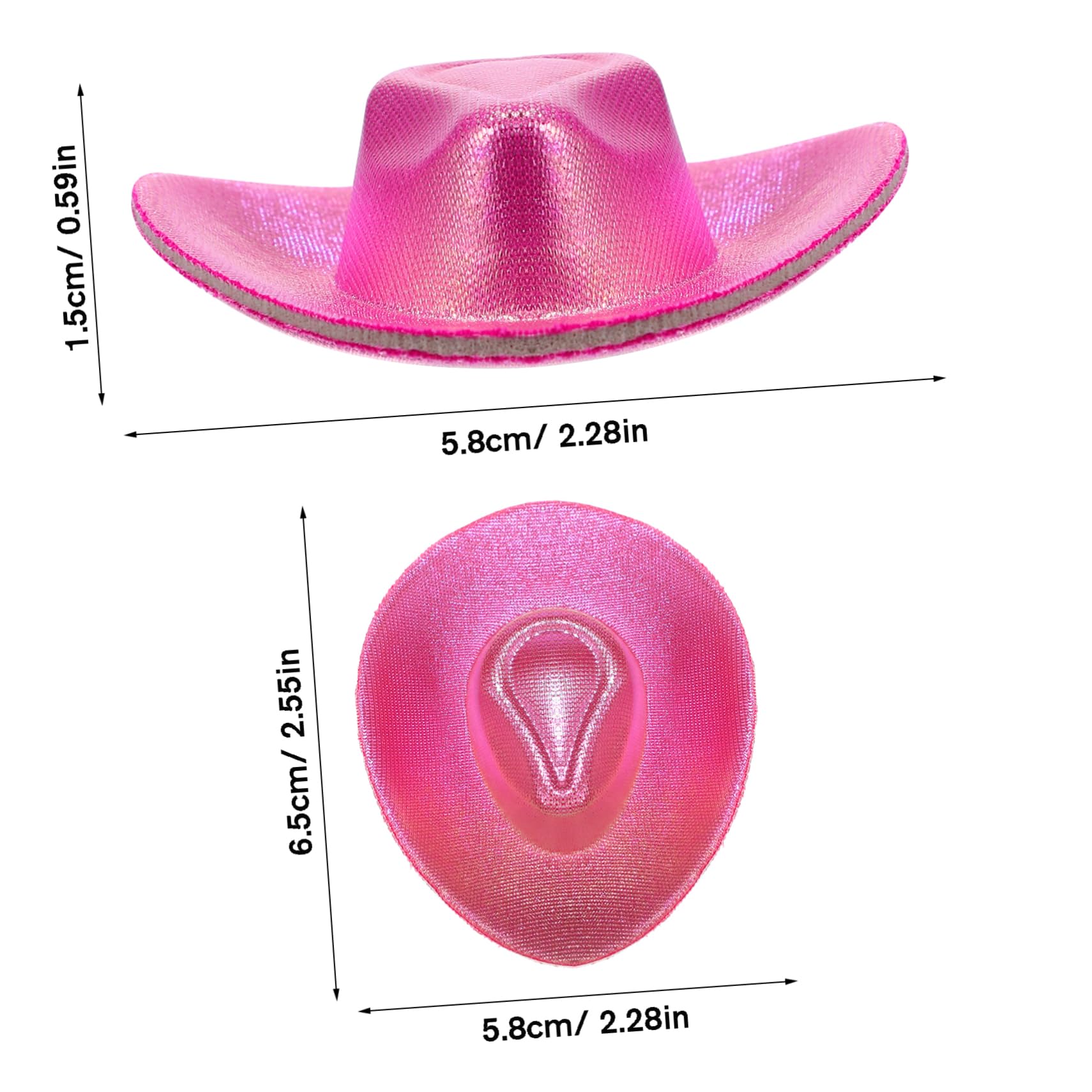 NAMOARLY Pcs Mini Cowboy Hat Pink Illusion Rose Red Illusion White Boys and Girls Party Hat