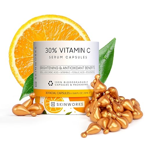 ULTRA POTENT - Suero de vitamina C al 30% para cara, vitamina E, ácido ferúlico, sueros faciales brillantes para iluminar, manchas oscuras,