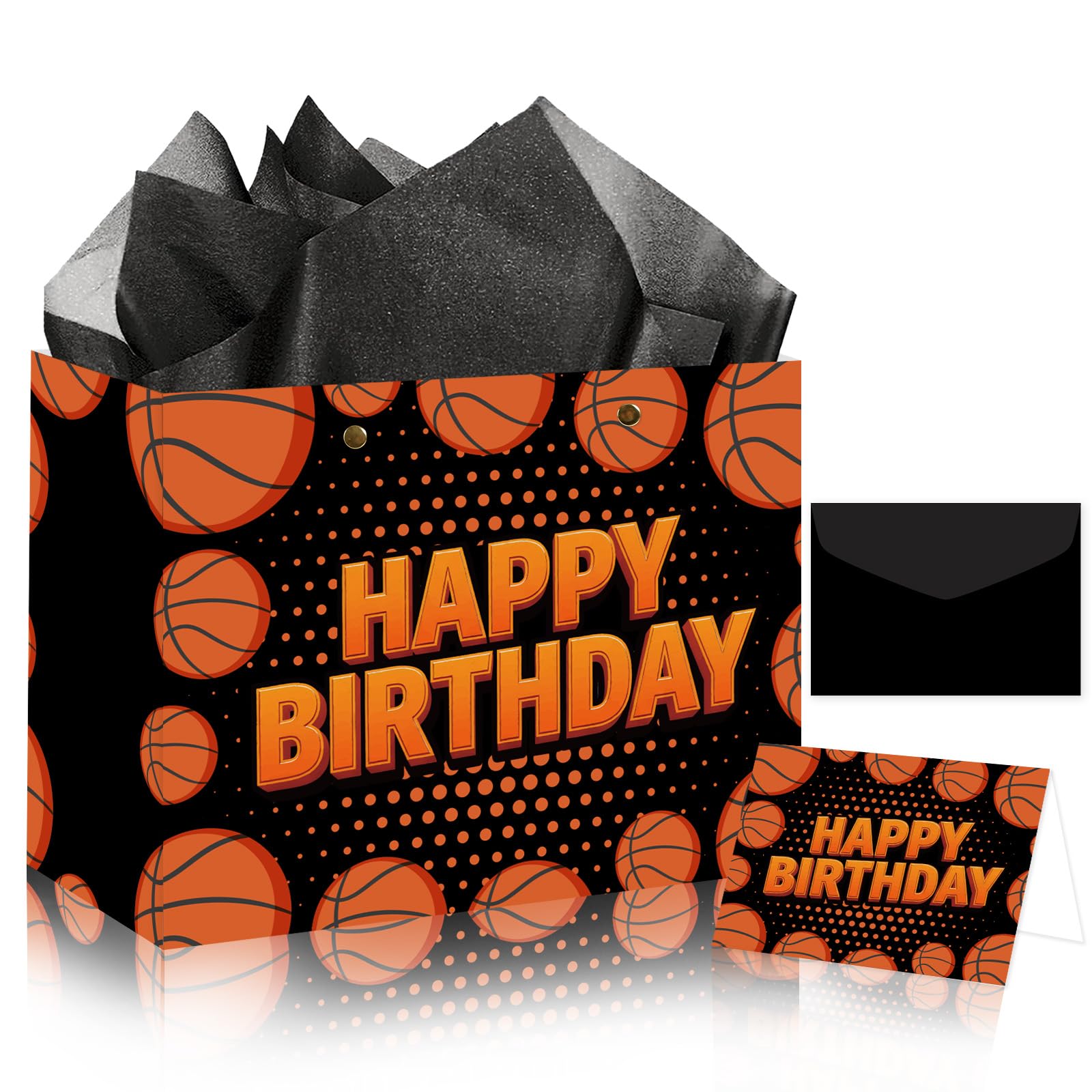 Birthday Gift Bags for Kids - Basketball Large Gift Bag Sports Party Bags