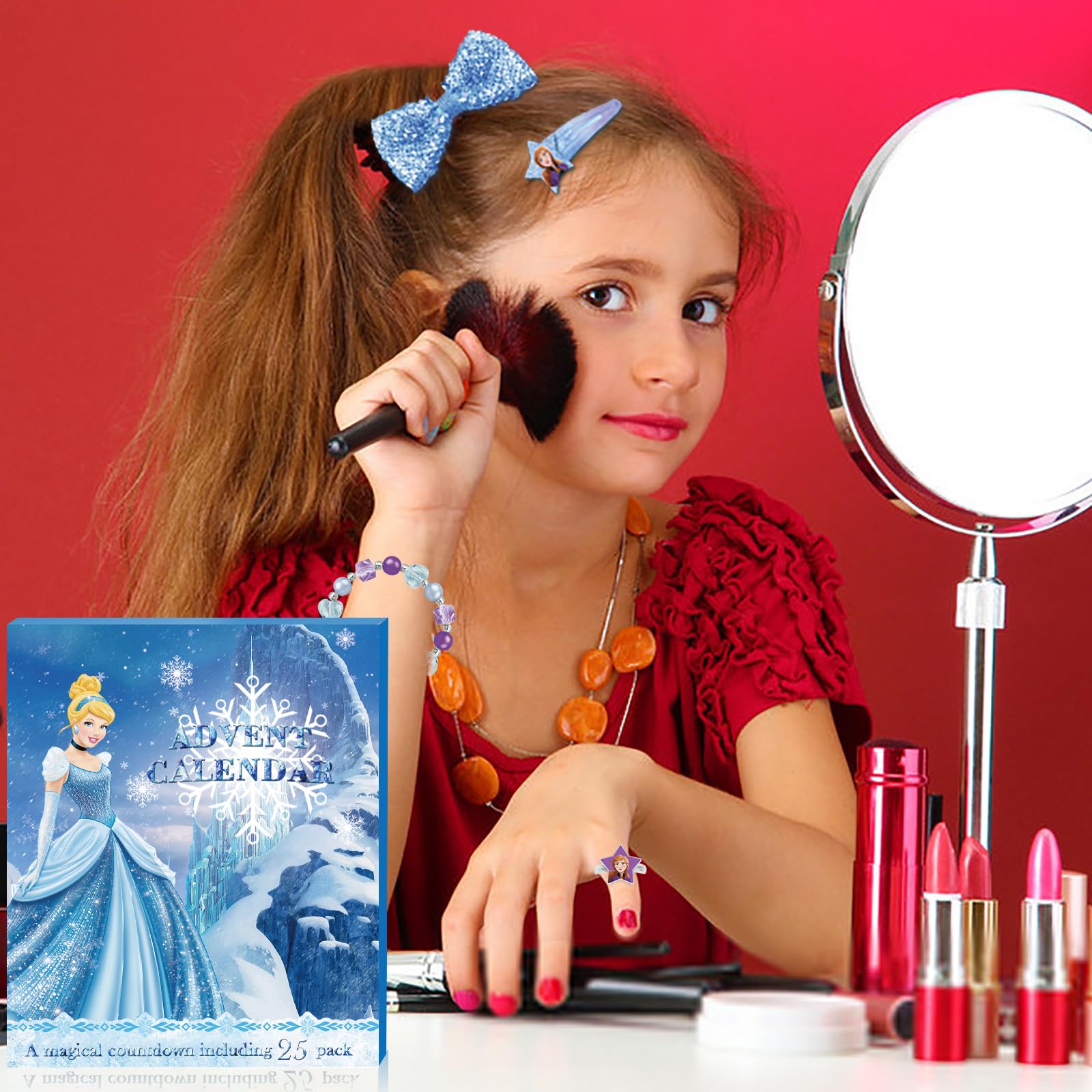 Frozen Adventskalender 2025 - 24 Tage DIY Schmuck Set Für Mädchen
