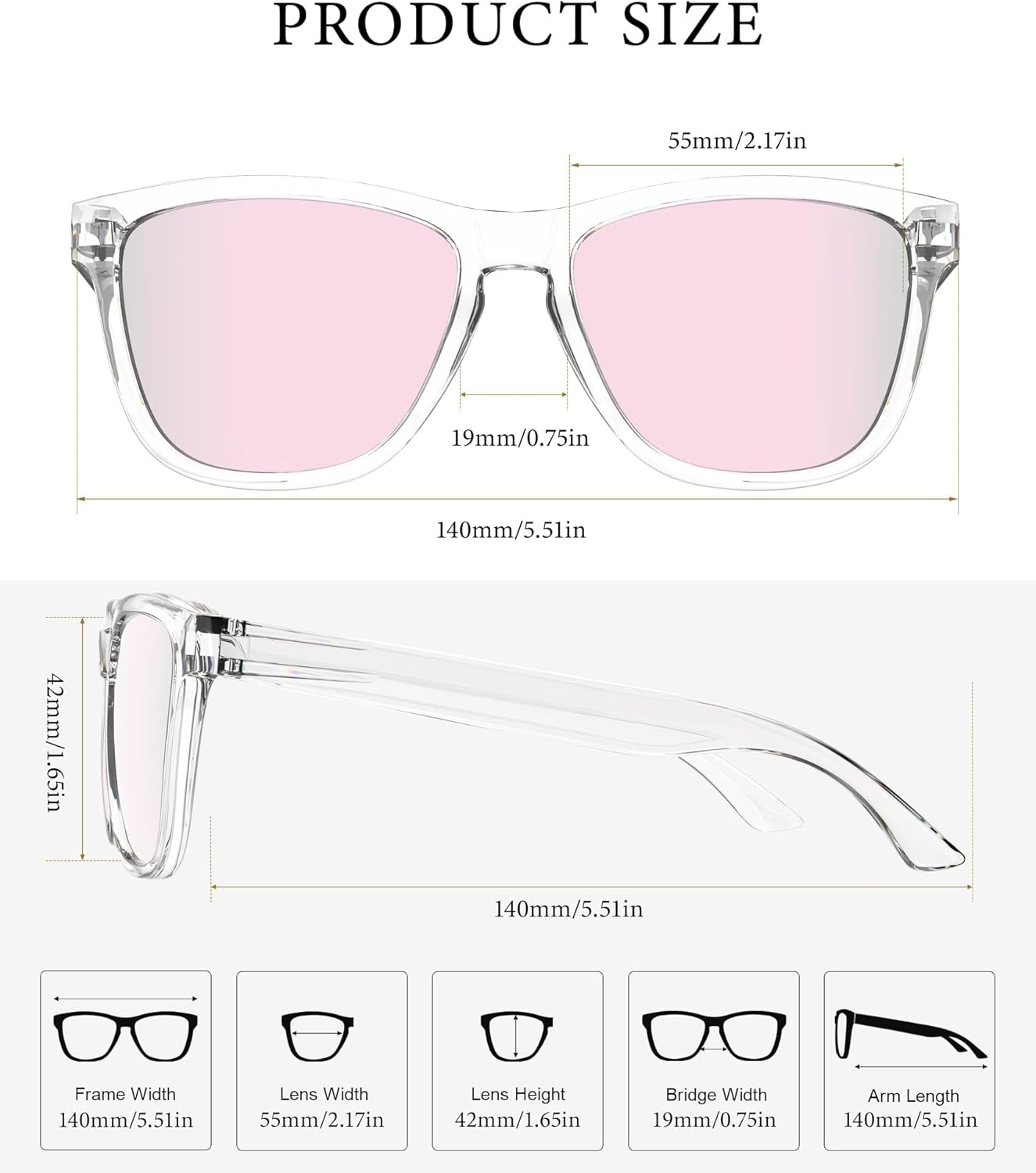 KALIYADI Womens-Sunglasses Polarized Sunglasses-Womens Trendy: Retro Sun Glasses with UV Protection for Travel Driving - Image 5