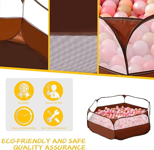 Miniatura 4 de Piscina de pelotas para bebés y niños pequeños, hogueras grandes desplegables para niños, perros, gatos, tienda de campaña de juegos con bolsa de
