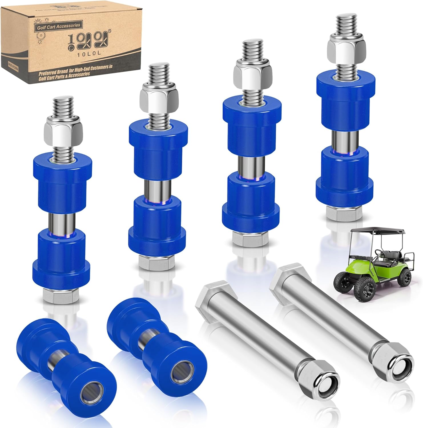 10L0L Golf Cart Rear Spring Bushing Kit for EZGO TXT & Medalist 1994-up, Club Car DS 1981-up