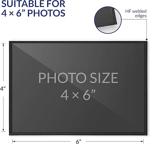 Miniatura 3 de Paquete de 12 portarretratos magnéticos de 4 x 6 pulgadas marcos de bolsillo para fotos con bordes blancos para refrigerador de 4 x 6 pulgadas,