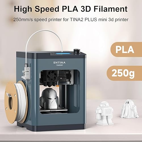 Miniatura 2 de ENTINA Filamento de impresora 3D PLA de alta velocidad de 8.82 oz para Tina2 Plus, precisión dimensional +/- 0.001 in, 0.069 in, paquete de