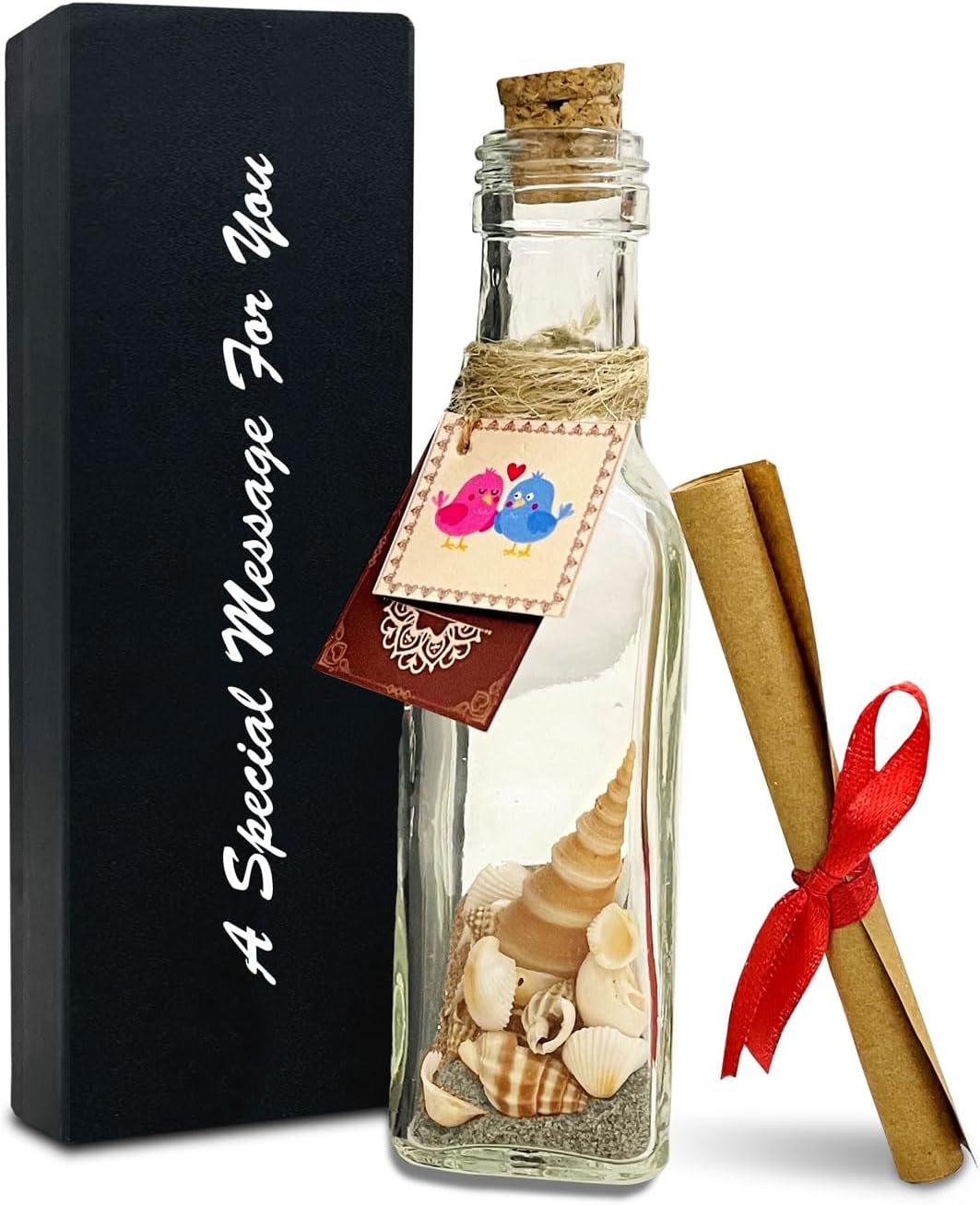 exciting Lives - Message in A Bottle - Gift for Valentine's, Valentine's Day, Love Gift for Valentines, for Wife, Husband, Girlfriend, Boyfriend, Special Friend - 8 x 1.75 inches