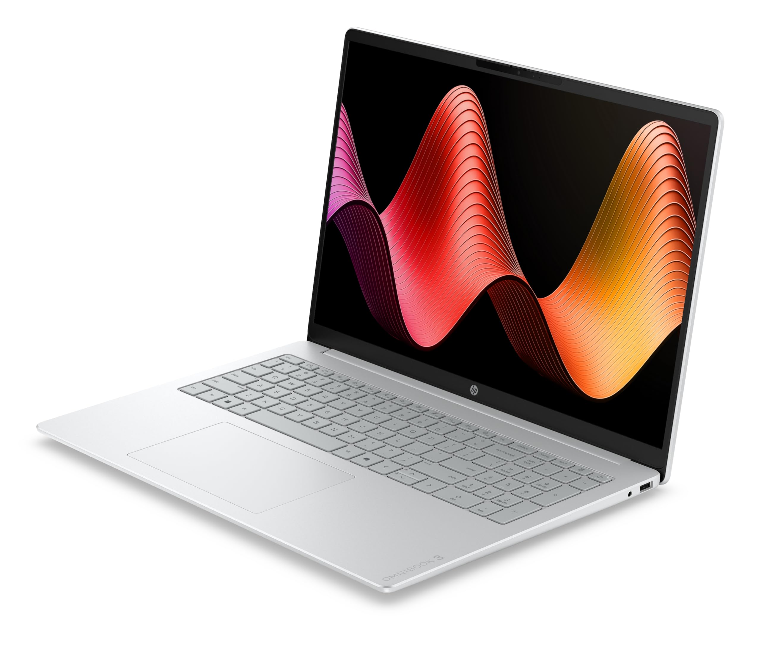 HP OmniBook 3 16-by0000sf Ordinateur Portable 16" 2K IPS, PC Portable (AMD Ryzen 5 40, RAM 16 Go, SSD 512 Go, AMD Radeon 610M Graphics, Windows 11), Laptop Argent, Clavier AZERTY
