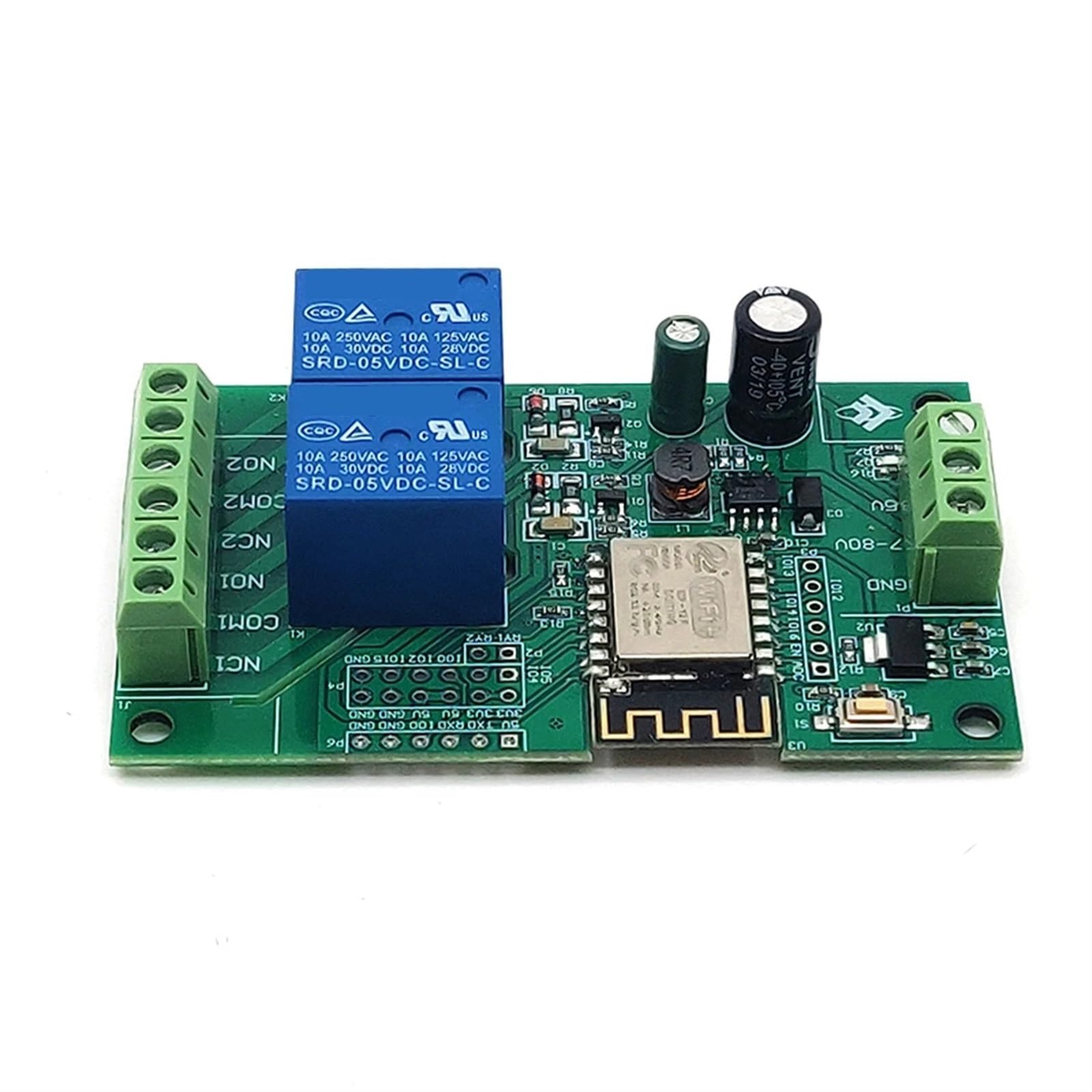 ESP8266 ESP-12F WiFi AC 250 V/DC 30 V Modulo relè a 2 canali Scheda di Sviluppo Wireless for casa Intelligente