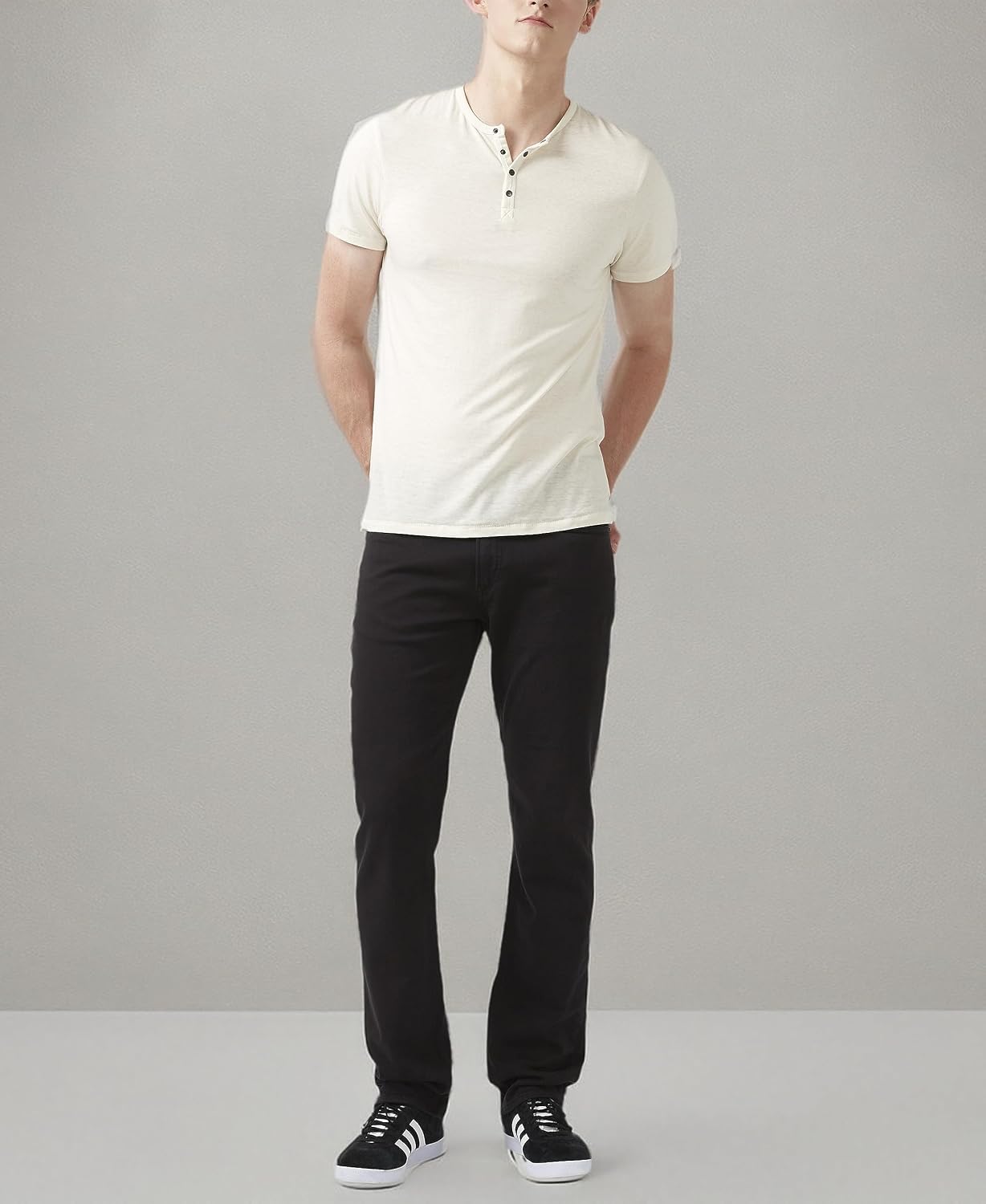 Buffalo David Bitton Mens Non-Denim Straight Leg Six French Terry Pants with Cotton Blend Stretch