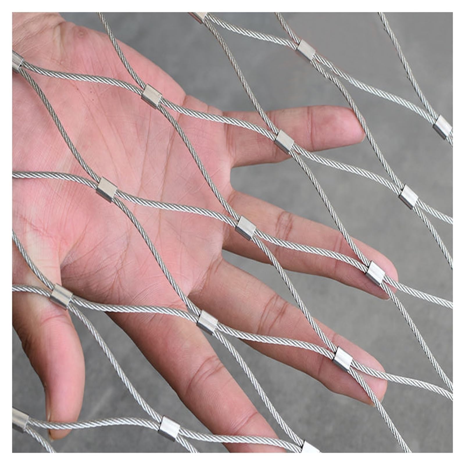 Edelstahl-Seilnetz, flexibles Kabel-Sicherheitsnetz(L0.6xW1m/L1.96xW3.28ft)