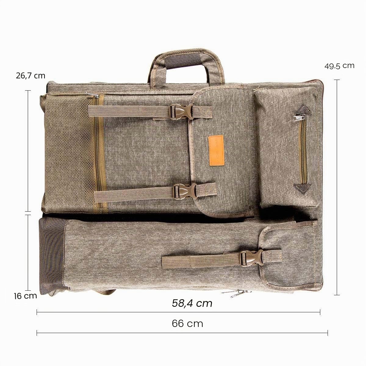 TRANSON Kunstmappe, Künstlerrucksack, Leinwandtasche, Groß 66 x 49,5 cm