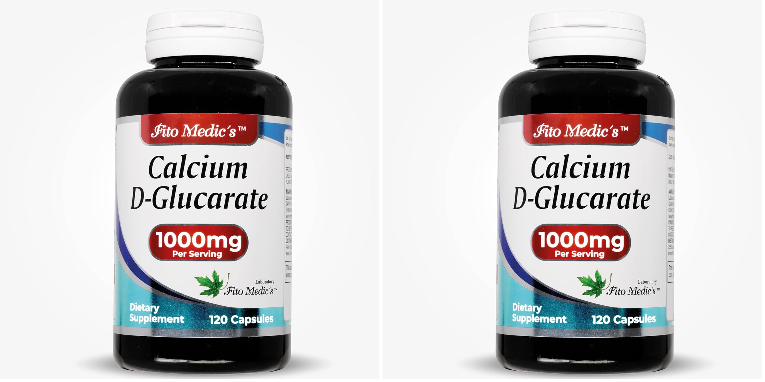 Lab - Calcium d-glucarate, Calcium 1000mg -120 Caps, Calcium Supplement- Menopause Support- Hormone Harmony- Liver Detox- Detox Cleanse- Ultra high Absorption- Calcium, Calcio. (Pack of 2) 120 Count (Pack of 2)