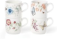 Vista 100 de Lenox Butterfly Meadow 817046 - Juego de 6 platos para aperitivos, 3.05 libras