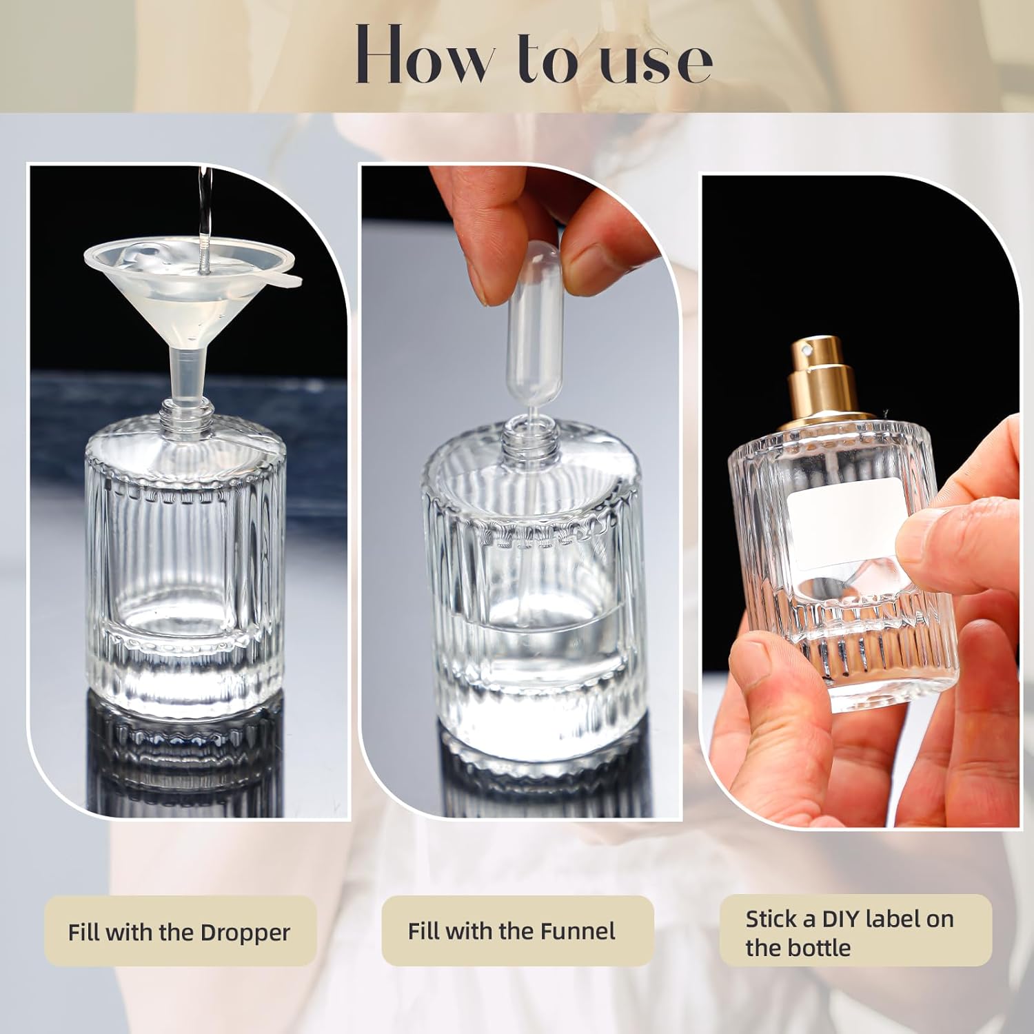 3 Pas Mist Spray Bottle, Small Cologne Travel Spray Bottles, 50ML