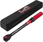 1/2 Inch Drive Click Torque Wrench, Dual-direction Torque Wrench 10-170.0ft.lb/13.60-230.5Nm, 72-tooth Torque Wrenches with Dual Range Scales, ±3% High Precision For Bike