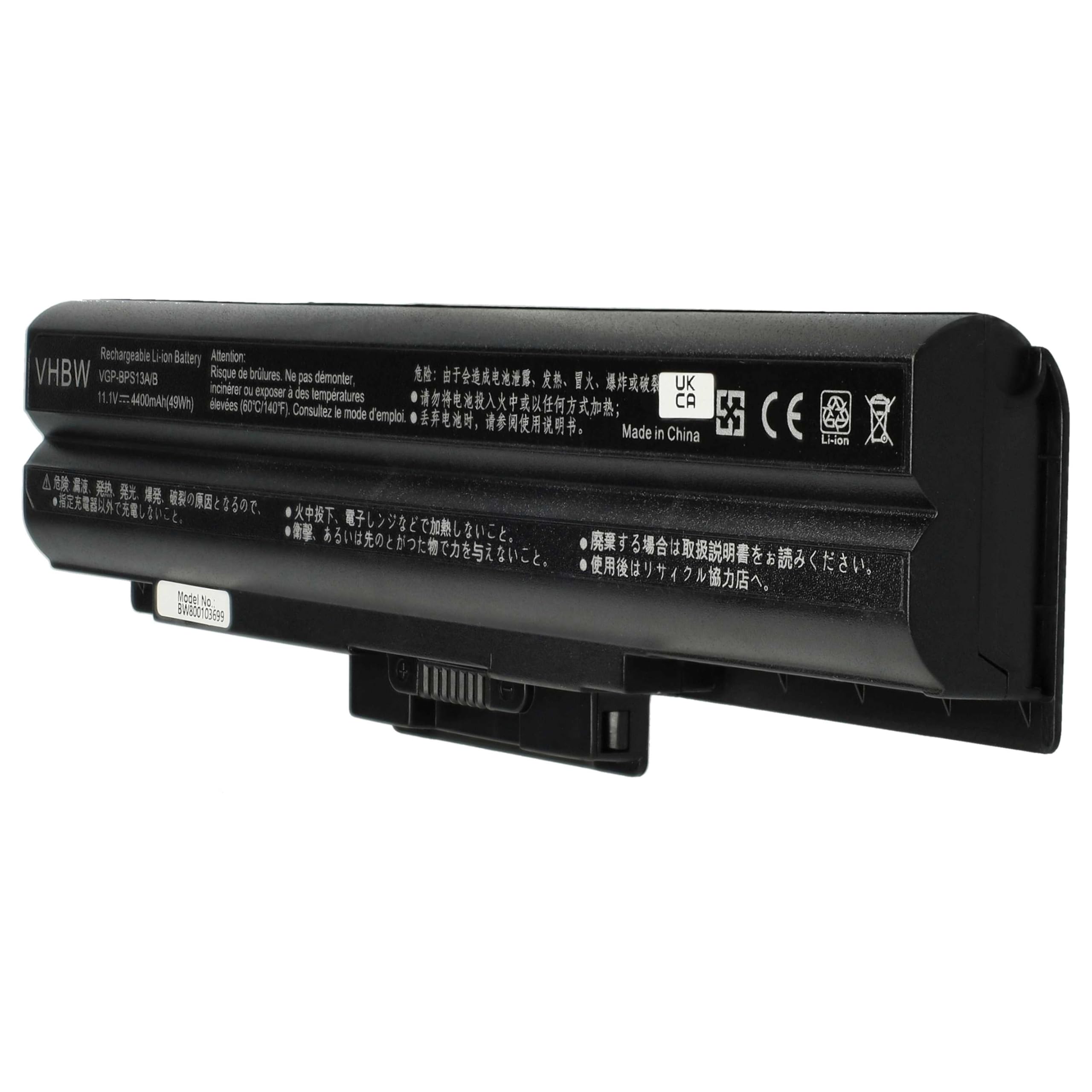 vhbw Bateria kompatybilna z Sony Vaio VPCCW26FH/P, VPCCW26FH/R, VPCCW26FH/W Notebook (4400 mAh, 11,1 V, Li-Ion) - Chip informacyjny