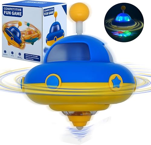 Juguete Trompo Luminoso con Luces Intermitentes, Juguetes de Aprendizaje/Sensoriales para Niños Pequeños, Juguetes Fidget para Adultos y Niños,