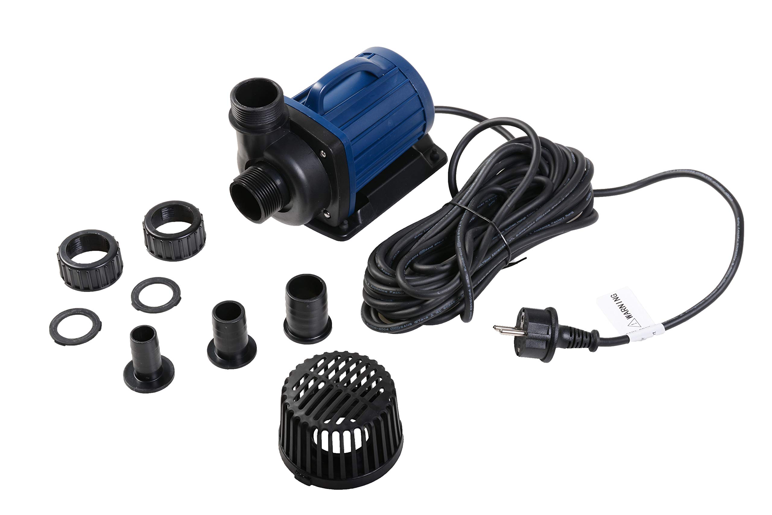 AquaForte DM-8 000 pompa do oczka wodnego/filtracyjnego, 70 W, maks. przepływ 8 m³/h, maks. wysokość tłoczenia 4,5 m, długość kabla 10 m, odpowiednia do cieków wodnych, wodospadów i filtrów