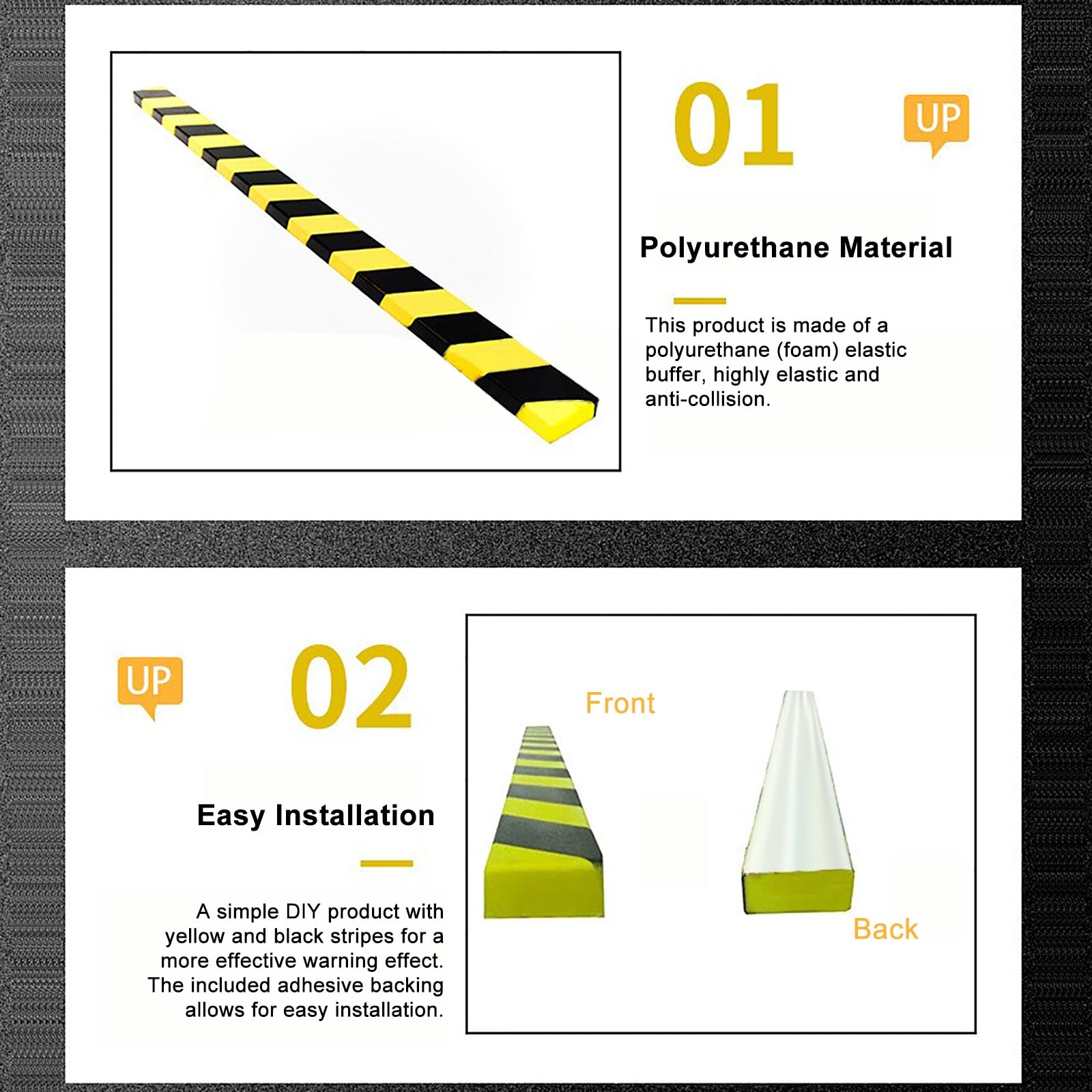 Perfil de protección de esquinas duradero, protector de bordes autoadhesivo, protector de superficie plana para marcos de metal, escaleras, instalaciones comerciales