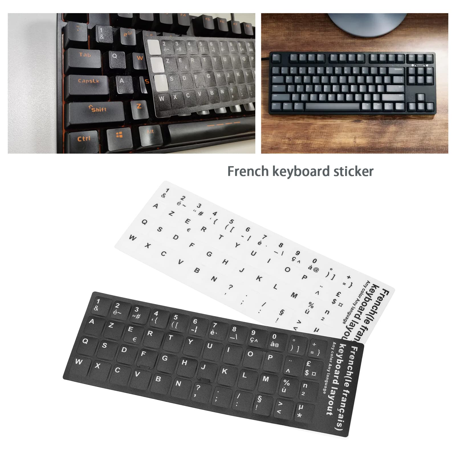 OUDQFCJ 4 pcs Autocollants pour Clavier Italien Autocollants de Remplacement des Lettres du Clavier Italien pour Ordinateurs Portables (Italien