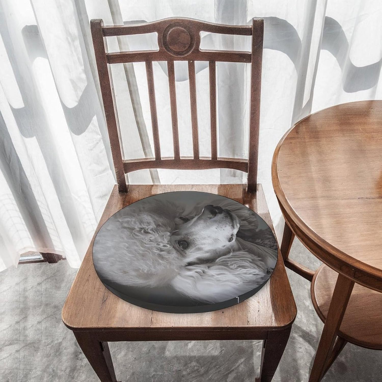 French Poodle Chair Cushions Floor Pillow Chair Pad
