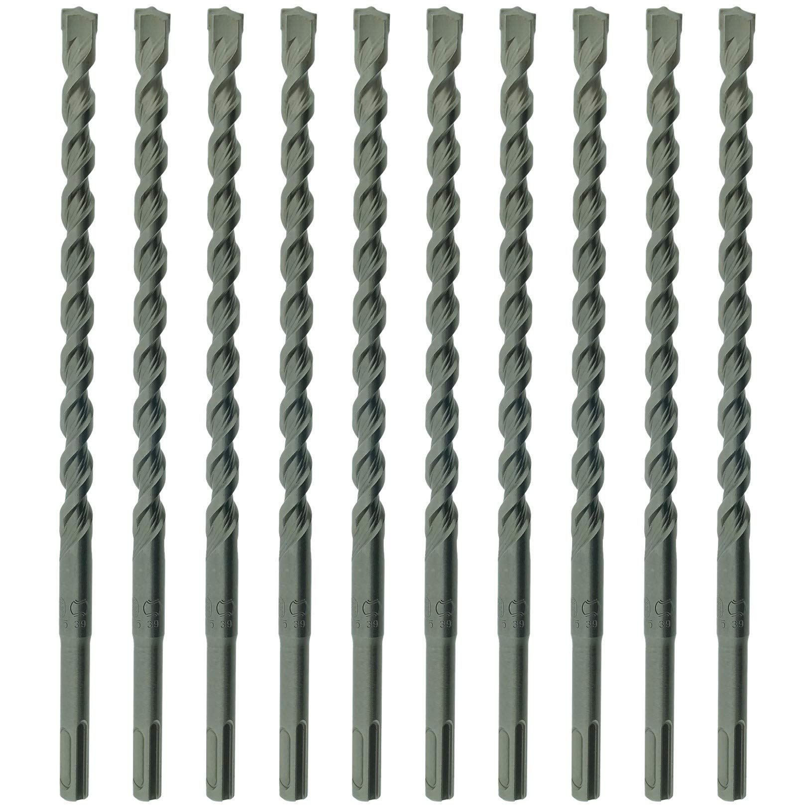 10 x SabreCut SDSB12_10 12mm x 210mm PGM Approved SDS Plus Drill Bits For Stone Concrete Brick