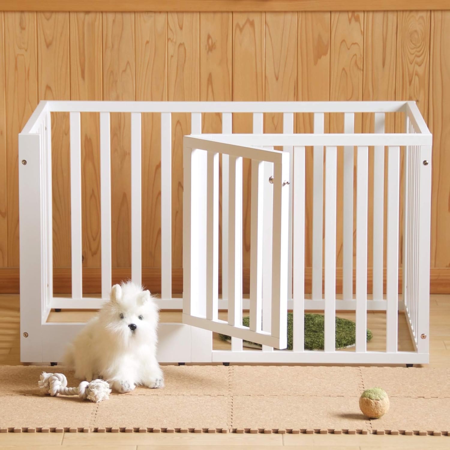 木製 組立式 ミニ ペットサークル Sサイズ ホワイト Wh Sleepybaby サークル プレイサークル 通販 Amazon