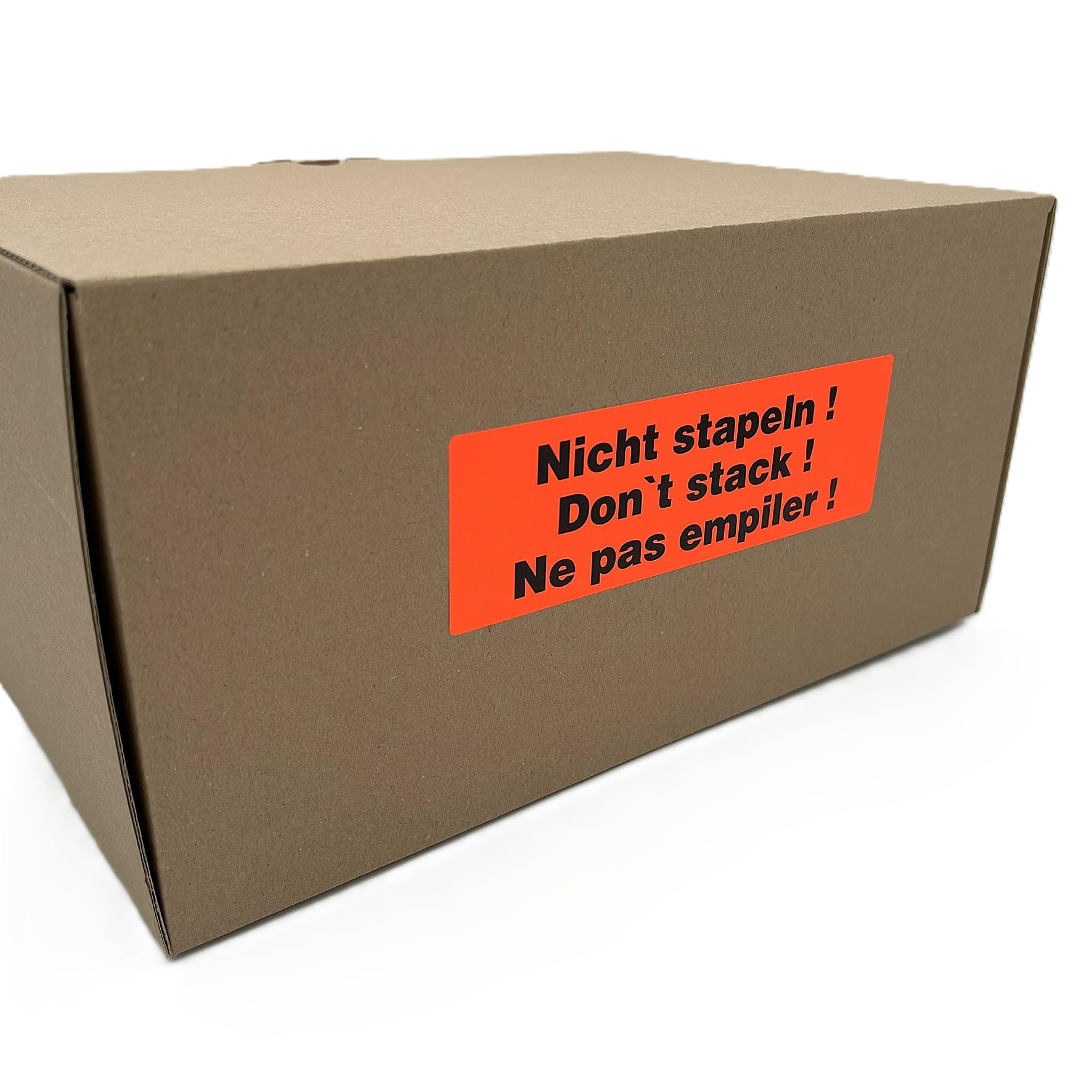 Hinweisetiketten "Nicht stapeln" | Maxipack: 5 Rolle à 500 Stück | 149 x 48 mm | Leuchtfarbe | Stark haftend | Warnetiketten/Versandetiketten - Premium Markenqualität – Made in Germany