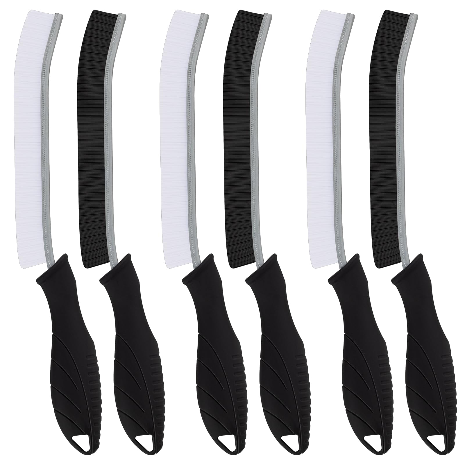 TQRR Reinigungsbürste - Fugenreinigungsbürste, Toilettenbürste, Hartborsten Eckenreinigungsbürste, Reinigungswerkzeuge Für Haushalt, Badezimmer, Küche, Waschbecken, Fugenmörtel (6, Schwarz)