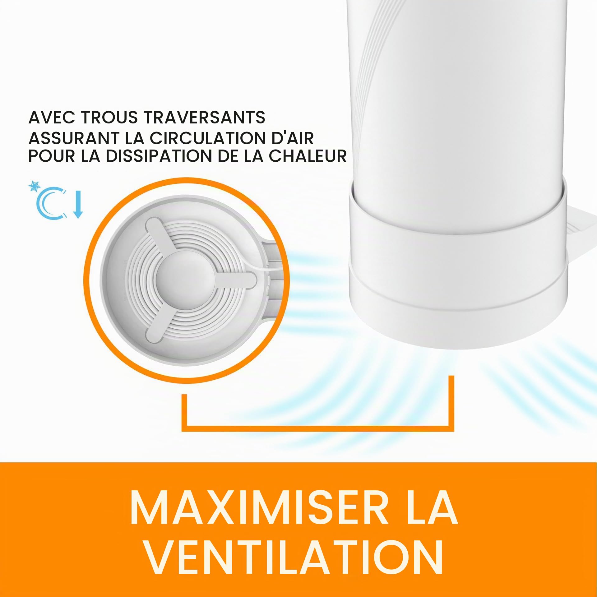 TP Link Deco BE65 / BE85 / BE95 Mesh System WiFi 7 Support mural simple et robuste TP Link Deco BE65 / BE85 / BE95 avec gestion des câbles (blanc, 3 pièces)