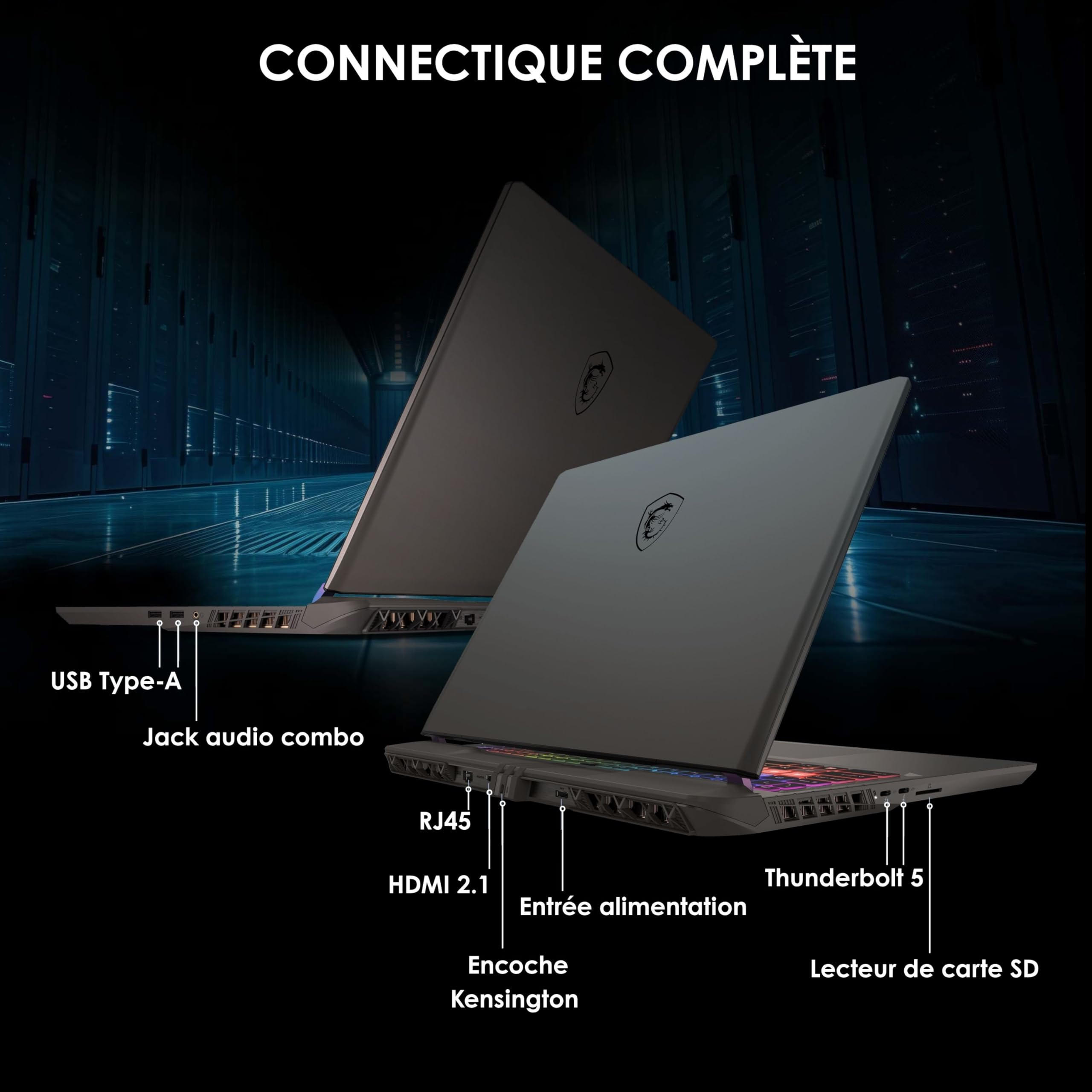 MSI Vector 16 HX AI A2XWIG-086FR : Intel Core Ultra 9 275HX - 32 GB DDR5 - SSD 1TB - Nvidia RTX 5080 16GB - 16' QHD+240Hz - Windows 11 Famille