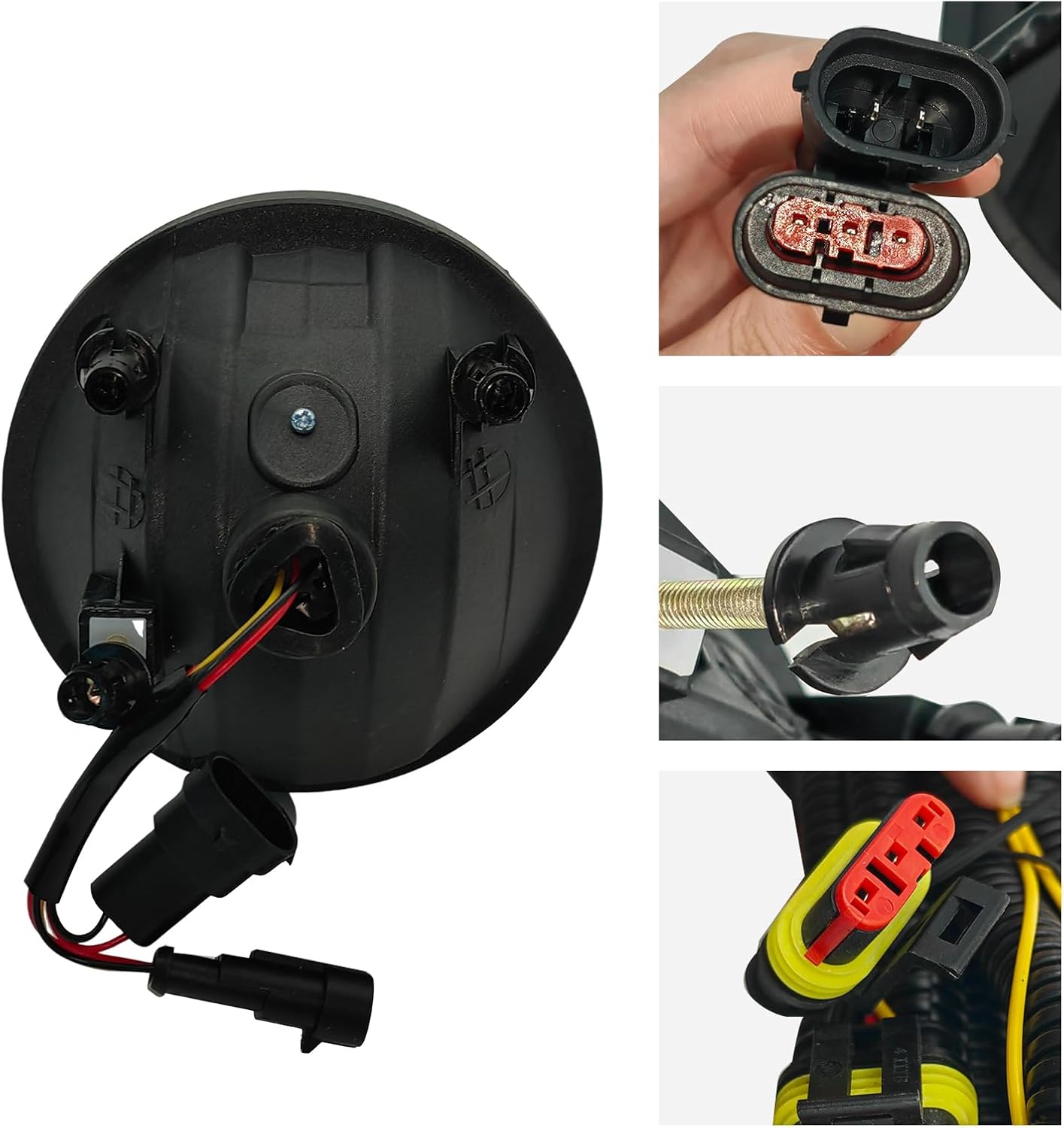 LED Fog Light Fit for 2007-2013 GMC Sierra 1500/2007-2014 Sierra 2500HD 3500HD, OEM Bumper Driving Fog Lamp with Daytime Running Lights