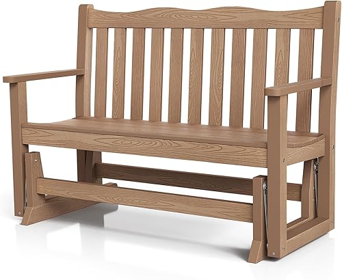 Miniatura 14 de Stoog Banco de columpio para exterior, todo clima HIPS con capacidad para 2 personas, banco de columpio de patio con capacidad de peso de 363 kg,