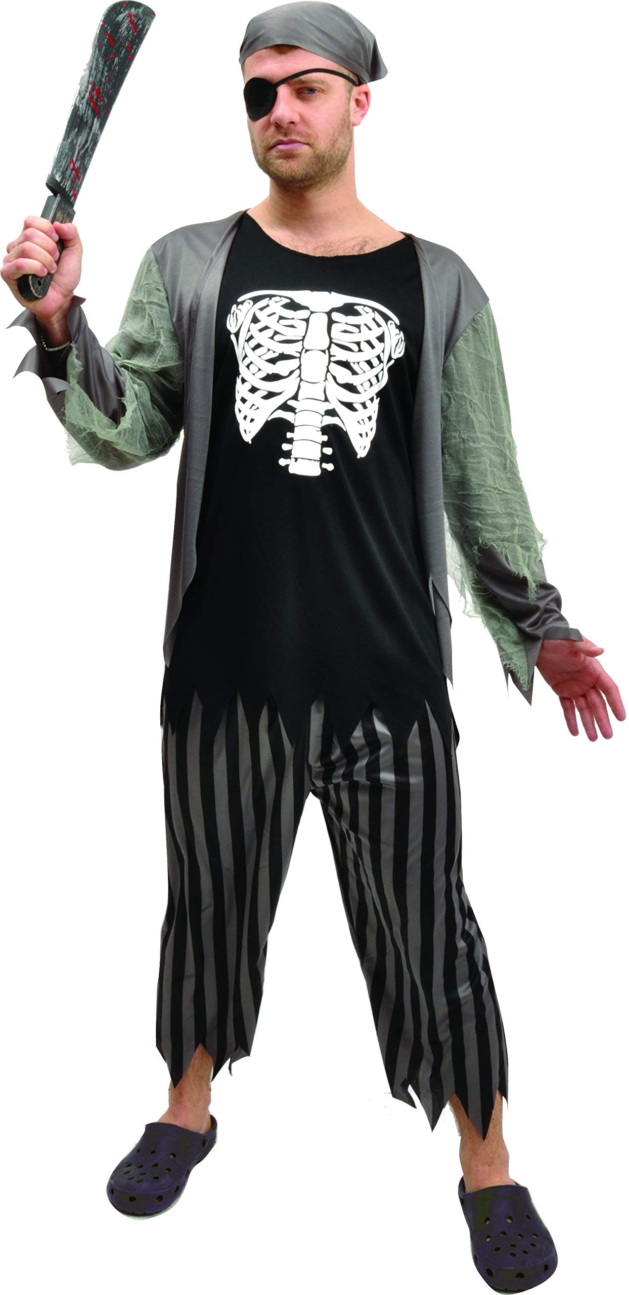 Ciao Pirate Skeleton Zombie costume disguise fancy dress man adult (One size 52-54)